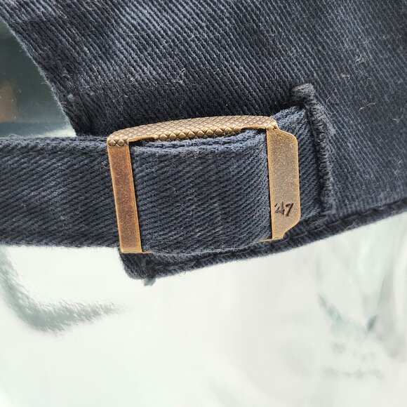 Denver Broncos NFL 47 Navy Blue Adjustable Strap Baseball Cap Embroidered Logo - Picture 8 of 14